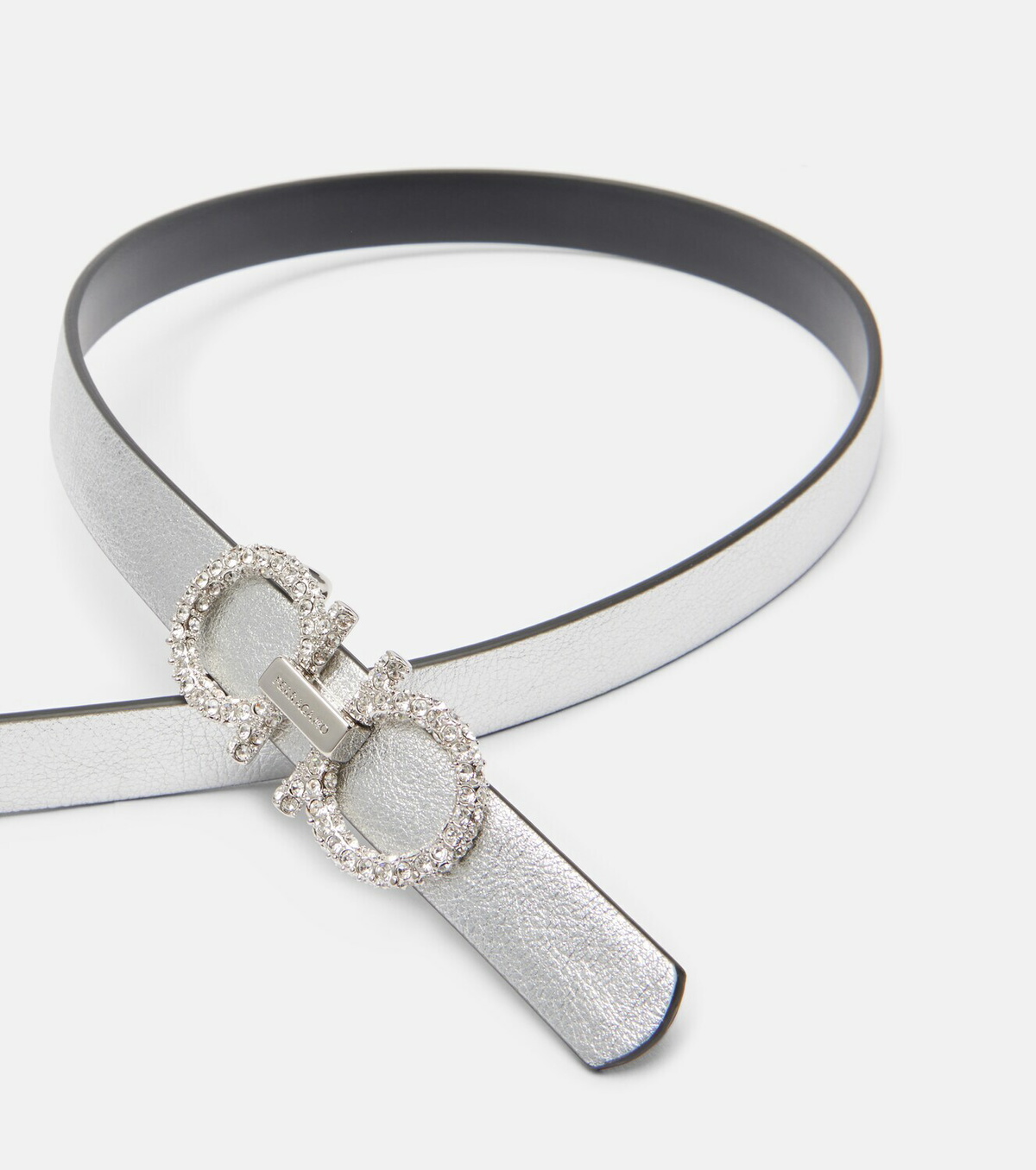 Ferragamo Gancini metallic leather belt
