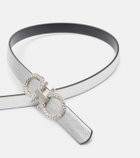 Ferragamo Gancini metallic leather belt