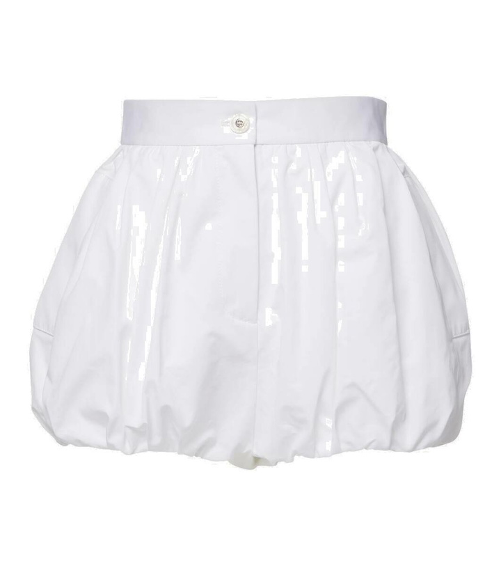 Photo: Dolce&Gabbana High-rise cotton poplin shorts