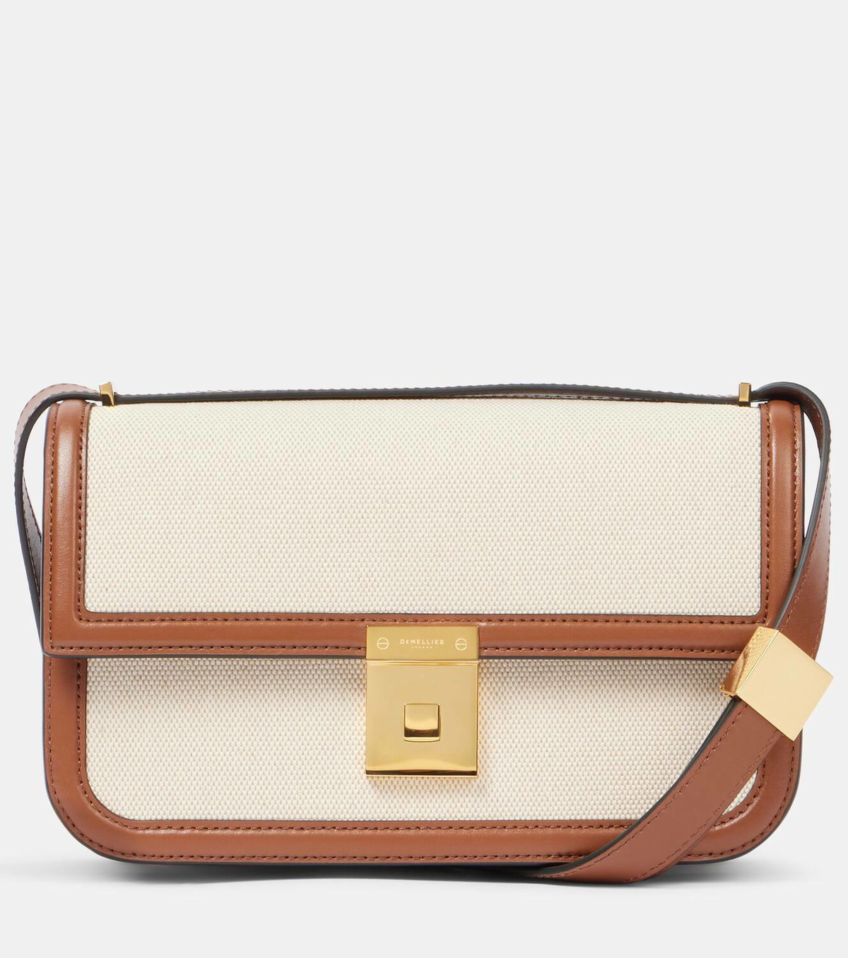 DeMellier Paris leather-trimmed shoulder bag