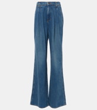 Veronica Beard Mia mid-rise wide-leg jeans