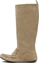 Acne Studios Beige Slouch Saddle Tall Boots