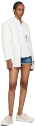 AMI Alexandre Mattiussi White Double-Breasted Blazer