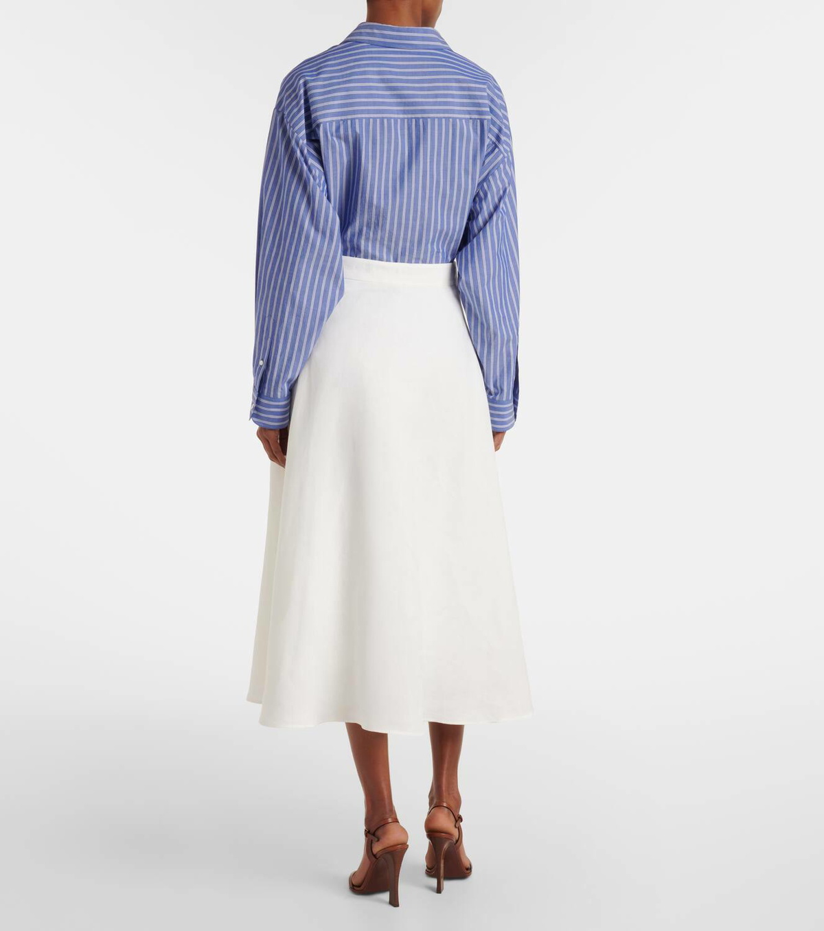 Ralph Lauren Collection Erica linen midi skirt