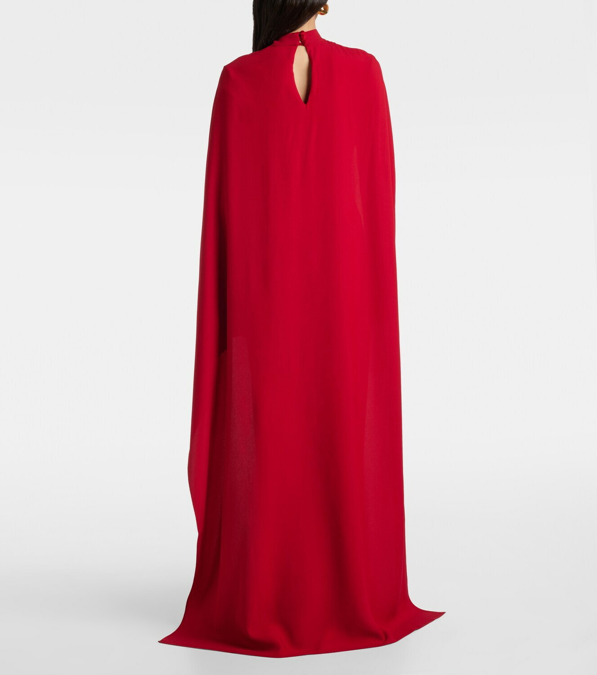 Taller Marmo Carrington caped crêpe cady gown