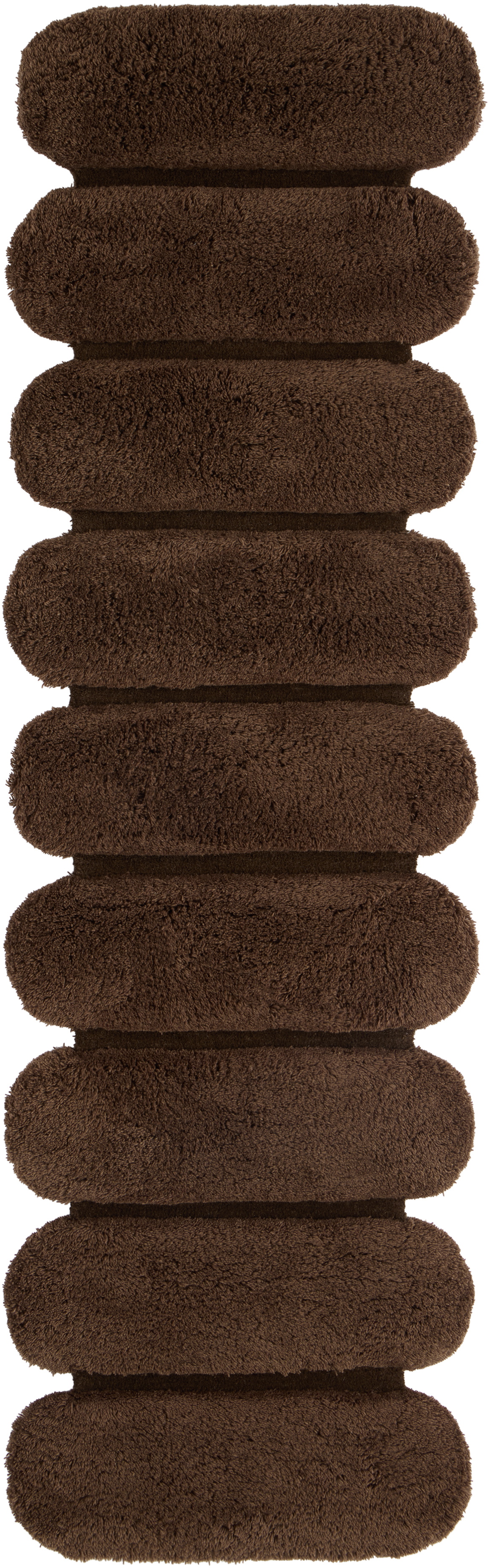 Mush Studios Brown Ribbed Runner Rug