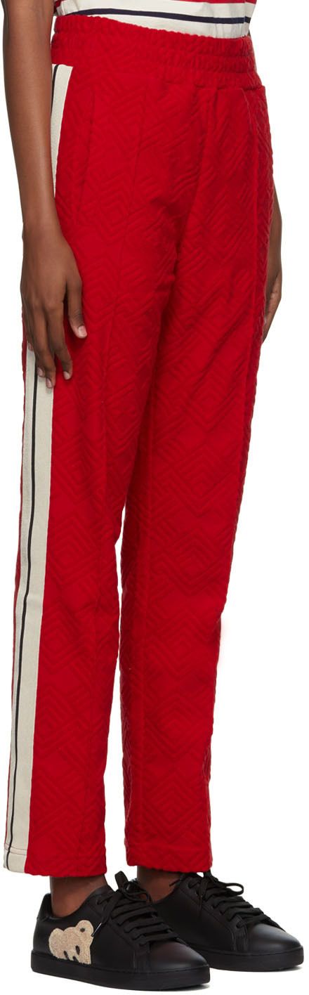 TERRY TRACK PANTS in red - Palm Angels® Official