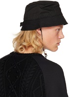 Neil Barrett Black Embroidered Bucket Hat