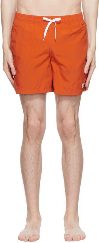 Photo: Bather Orange Polyester Swim Shorts