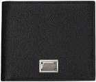 Dolce & Gabbana Black Calfskin Bifold Logo Tag Wallet
