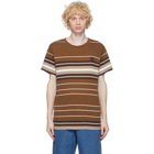 Loewe Brown Stripe Anagram Embroidered T-Shirt