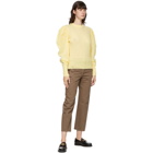 JW Anderson Yellow Ruched Shoulder Sweater