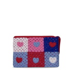 MC2 Saint Barth Parisienne Crochet Pouch Bag With Heart Embroidery