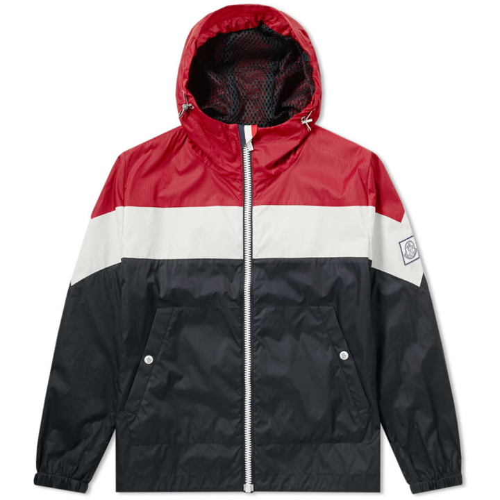 Photo: Moncler Gamme Bleu Tricolour Hooded Jacket Red