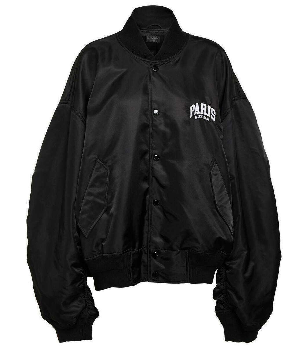 Balenciaga Paris satin varsity jacket Balenciaga