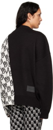 We11done Black Paneled Sweater
