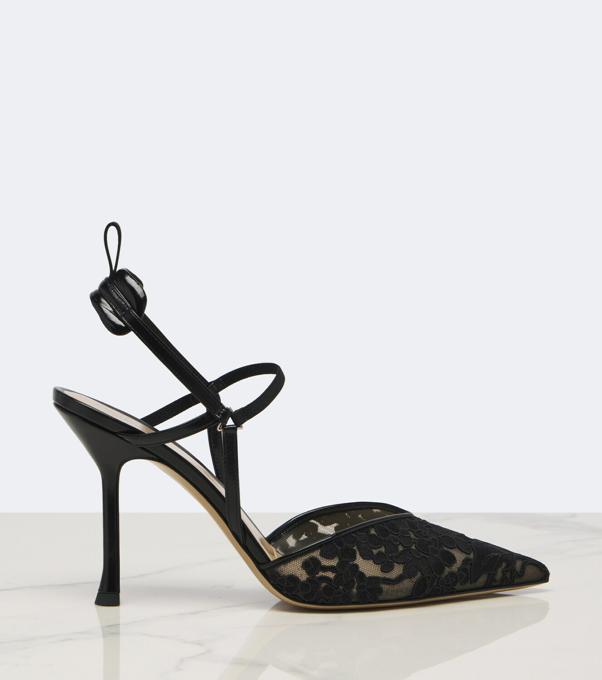 Fendi Colibrì floral lace slingback pumps
