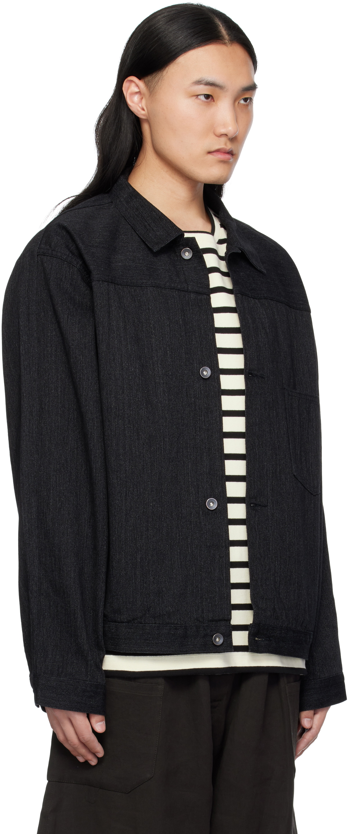 nanamica Black Short Denim Jacket