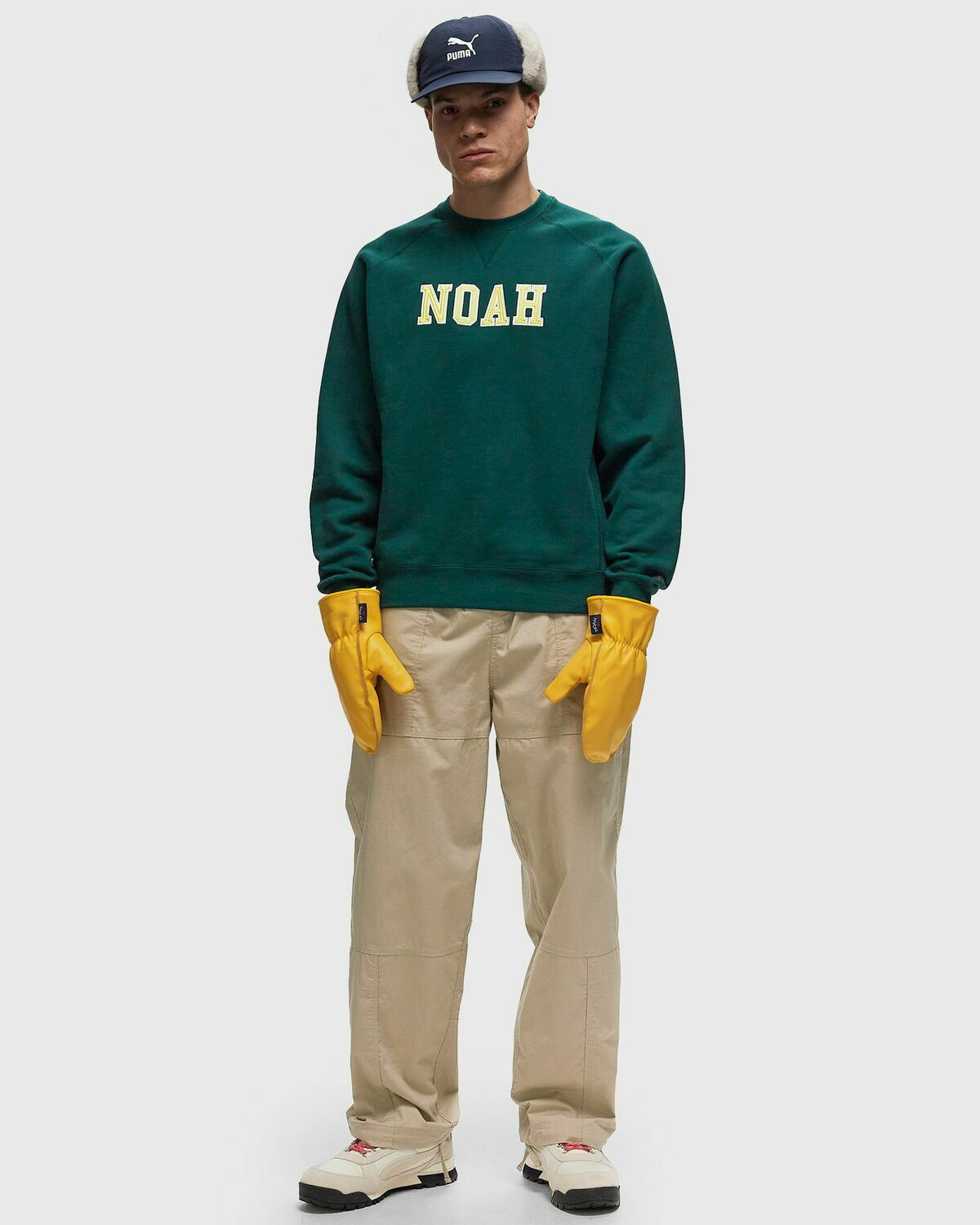 Puma X NOAH Crewneck Green Mens Sweatshirt Puma Puma X NOAH Crewneck Green Mens Sweatshirt Puma