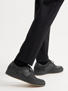 Common Projects - BBall Saffiano Leather and Nubuck Sneakers - Black