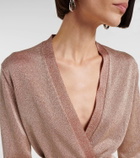 Missoni Belted lamé wrap cardigan