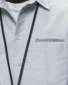 Jw Anderson Classic Fit Logo Pocket Shirt Grey - Mens - Longsleeves