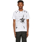 Comme des Garcons Shirt White and Black Basquiat Print T-Shirt