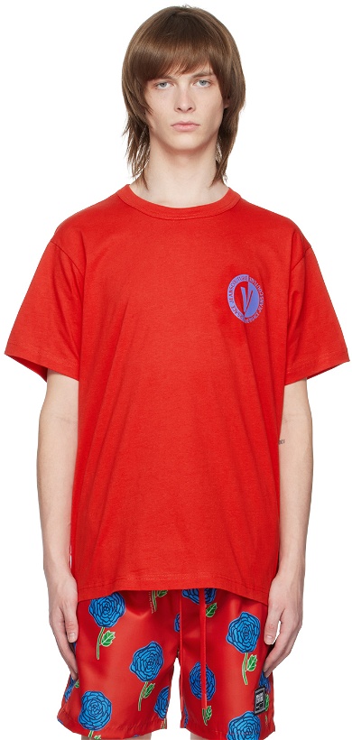 Photo: Versace Jeans Couture Red V-Emblem T-Shirt