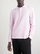 Thom Browne - Striped Cotton-Piqué Polo Shirt - Pink