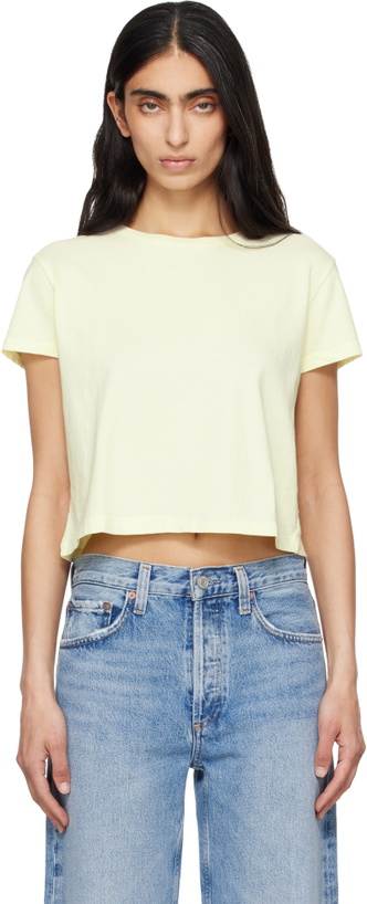 Photo: AGOLDE Yellow Adine Shrunken T-shirt
