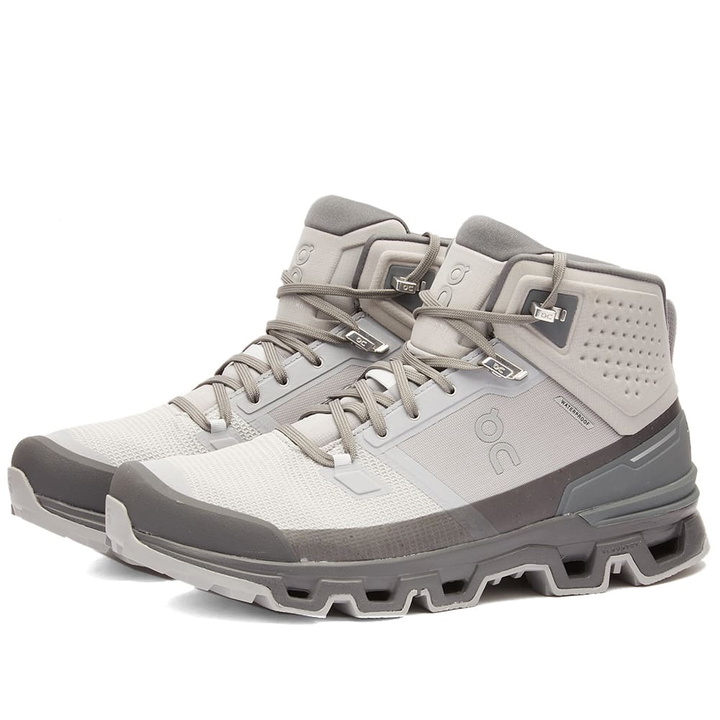 Photo: ON Men's Running Cloudrock 2 Waterproof Sneakers in Alloy/Eclipse