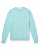 Allude - Cotton and Cashmere-Blend Sweater - Blue