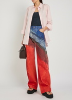 Gabriela Hearst Amoret Printed Barrel-leg Denim Jeans Red