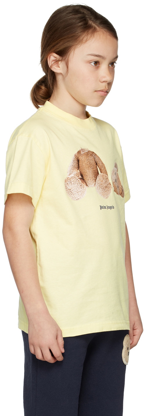 Palm Angels Kids Yellow Teddy Bear T-Shirt Palm Angels