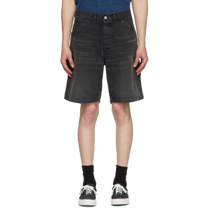 Neighborhood Black Denim Washed C-ST Utility Shorts Neighborhood