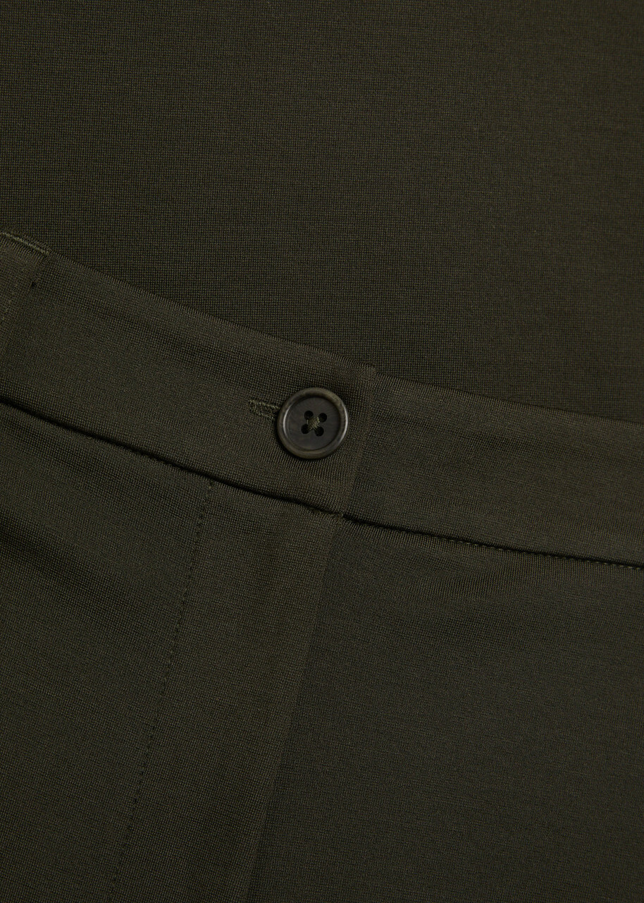 Eileen Fisher Wide-leg Jersey Trousers Dark Grey