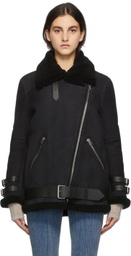 Acne Studios Black Shearling Velocite Jacket