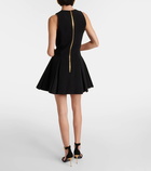 Balmain Pleated crêpe minidress