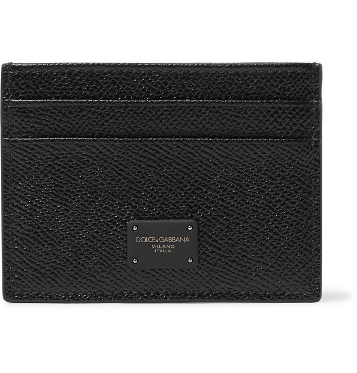 Photo: Dolce & Gabbana - Logo-Appliquéd Full-Grain Leather Cardholder - Black