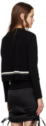 J KOO Black V-Neck Sweater
