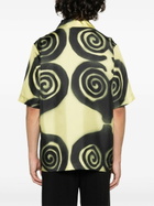 Nanushka Yellow Graphic-Print Silk Shirt