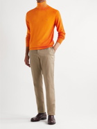 ETRO - Logo-Embroidered Virgin Wool Rollneck Sweater - Orange