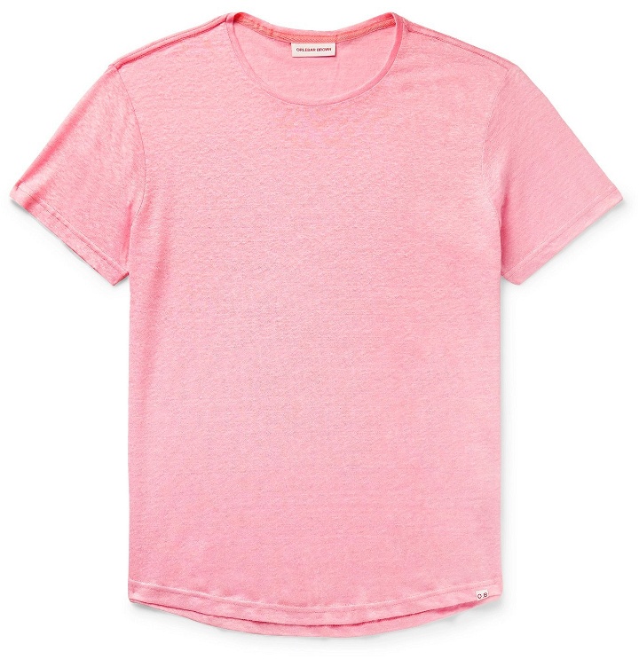 Photo: Orlebar Brown - OB-T Slim-Fit Linen T-Shirt - Pink