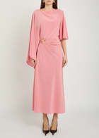 Joseph Joya Draped Satin-twill Maxi Dress Light Pink