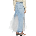 Unravel Blue Denim Tulle Distressed Skirt