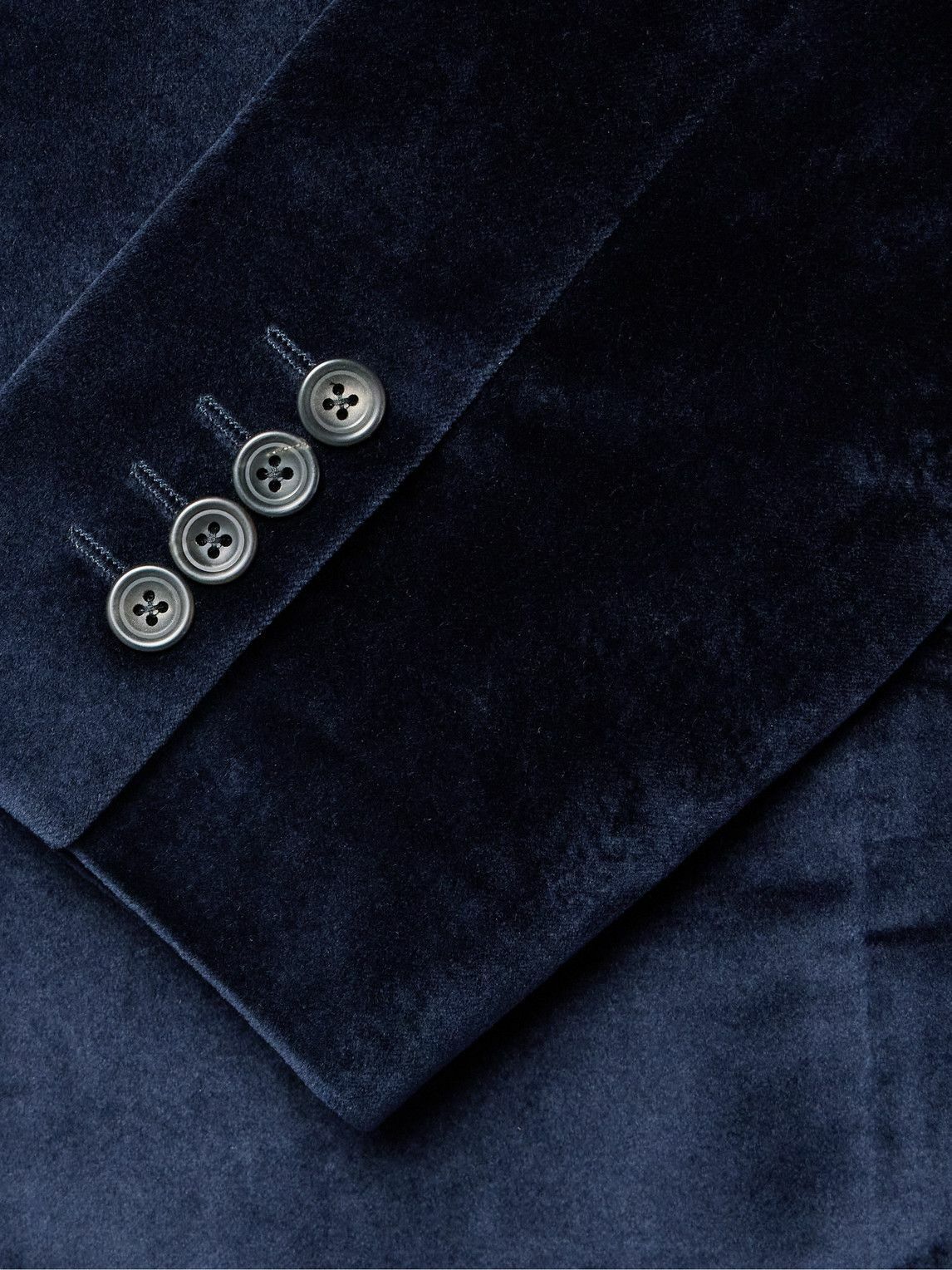 Richard James - Hyde Slim-Fit Cotton-Velvet Tuxedo Jacket - Blue