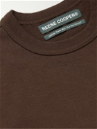 Reese Cooper® - Printed Cotton-Jersey T-Shirt - Brown