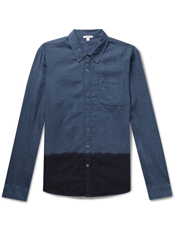 Photo: JAMES PERSE - Dip-Dyed Slub Linen Shirt - Blue - 2