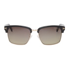 Tom Ford Black and Gold River Sunglasses