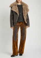 Acne Studios Burnout Straight-leg Canvas Trousers Brown